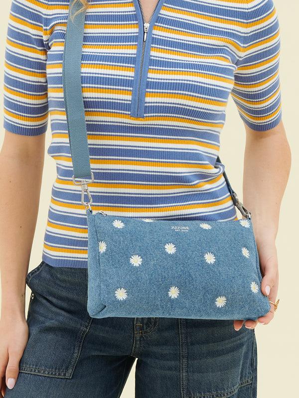 Ju Ju Be 3-piece Pouch Clutch Purse Set - Denim & Daisies