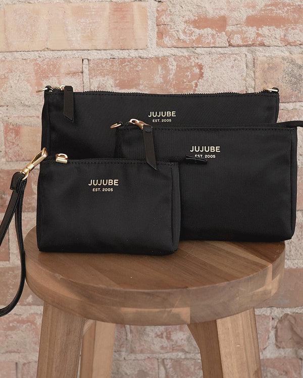 Ju Ju Be 3-Piece Pouch Clutch Purse Set - Black
