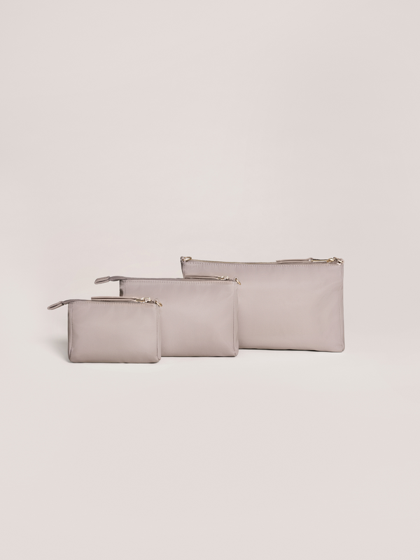 Ju Ju Be 3-Piece Pouch Clutch Purse Set - Taupe