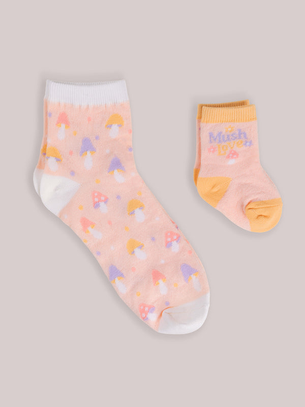 Ju Ju Be Mama & Me Matching Socks Set - Mushy Love