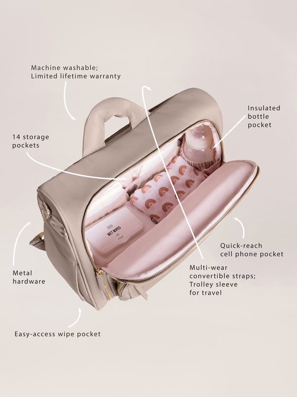 Ju Ju Be Satchel Diaper Bag - Taupe