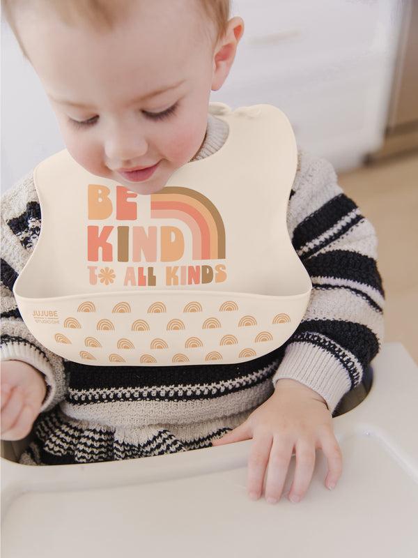 Ju Ju Be Silicone Bib - Be Kind Rainbows