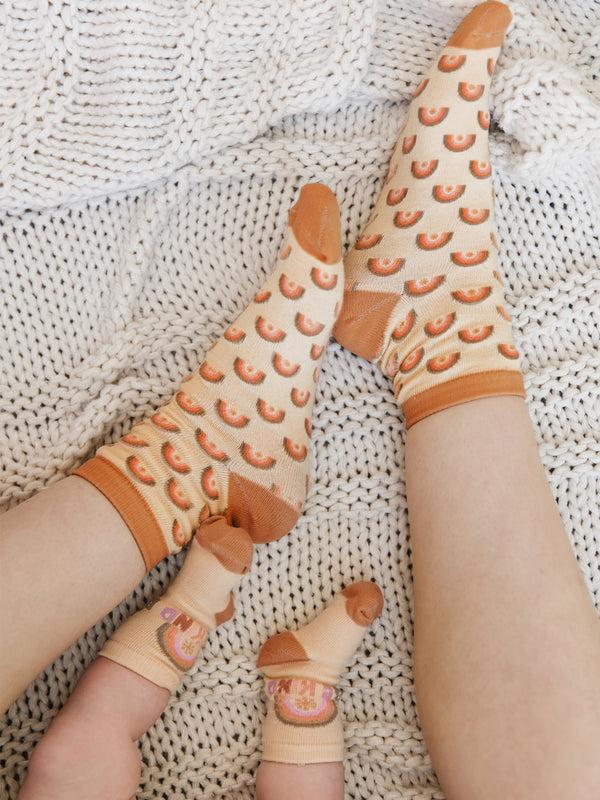 Ju Ju Be Mama & Me Matching Socks Set - Be Kind Rainbows