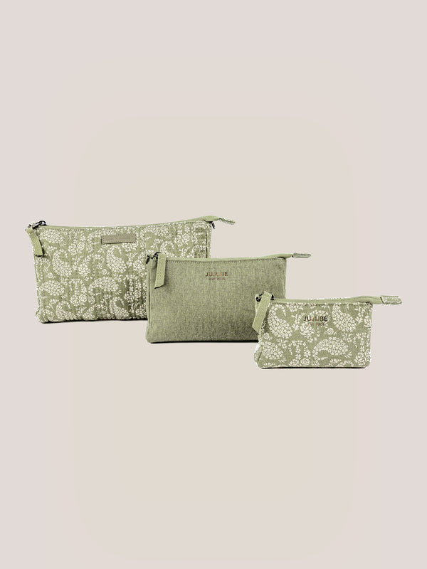 ju ju be Sazan + JuJuBe 3-piece Pouch Clutch Purse Set - Paisley Floral