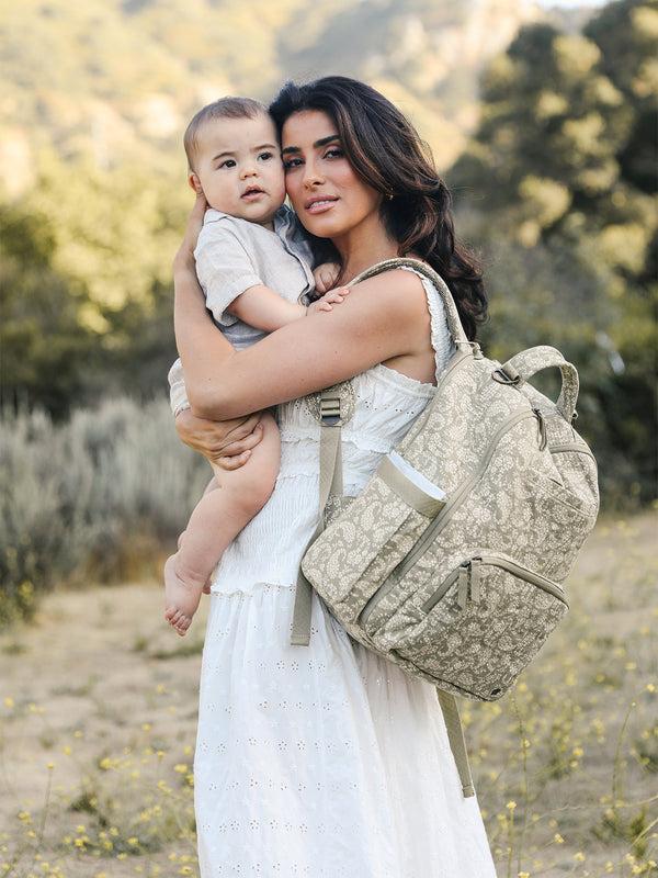 Ju Ju Be Sazan + JuJuBe Classic Diaper Backpack - Paisley Floral