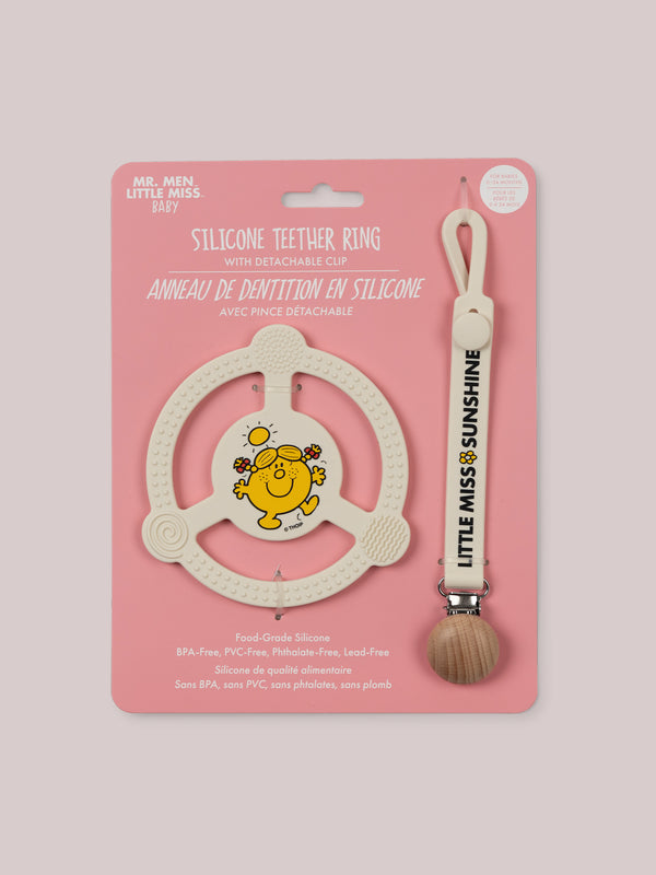 ju ju be Silicone Teether Ring & Detachable Clip - Little Miss Sunshine™
