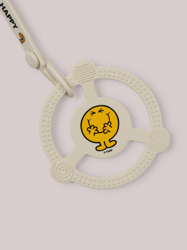 Ju Ju Be Silicone Teether Ring & Detachable Clip - Mr. Happy™