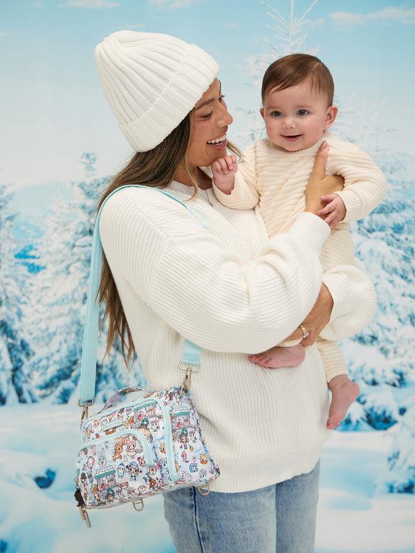 Ju Ju Be Tokidoki Snow Day Bestie Small Messenger Handbag Backpack — Ice Blue