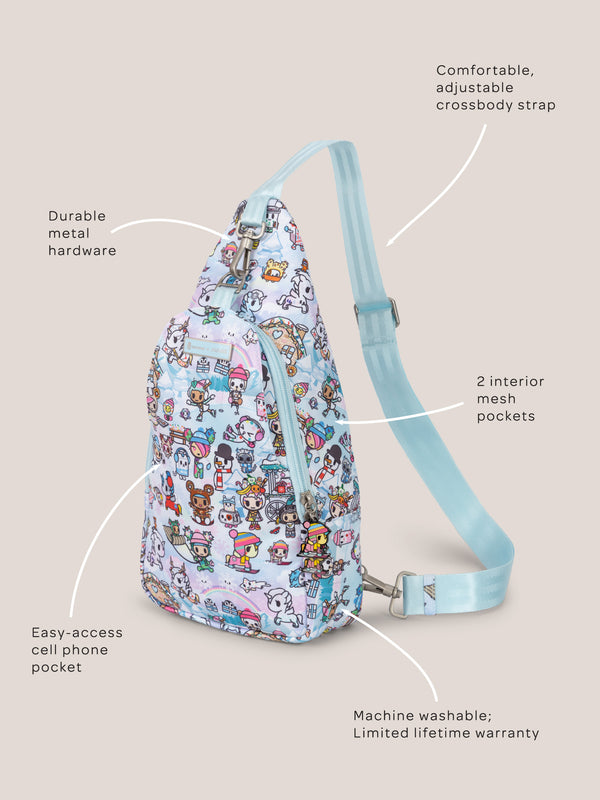 Ju Ju Be Tokidoki Snow Day Crossbody Sling Diaper Bag — Ice Blue