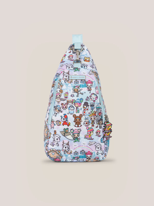 ju ju be tokidoki Snow Day Crossbody Sling Diaper Bag — Ice Blue