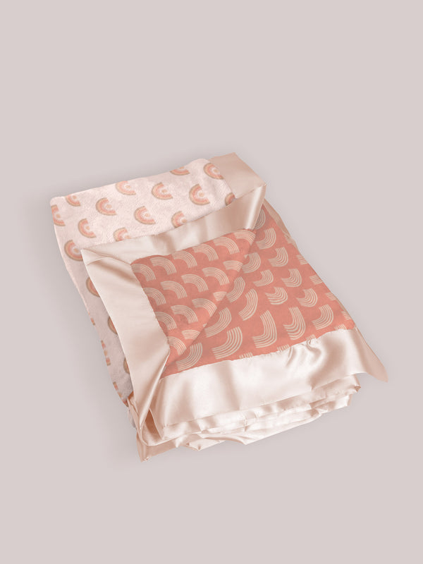 Ju Ju Be Ultra-Soft Thick Reversible Baby Blanket - Be Kind Rainbows