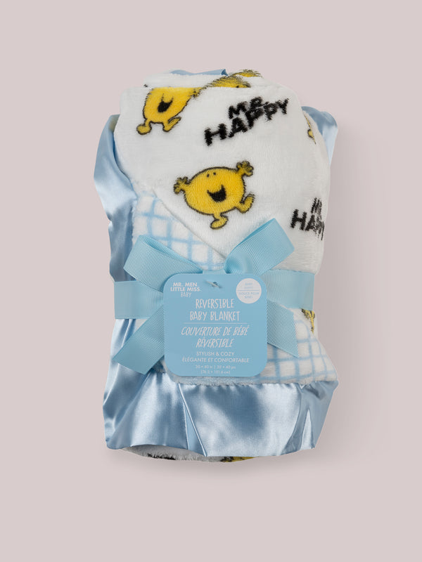 ju ju be Ultra-Soft Thick Reversible Baby Blanket - Mr. Happy™