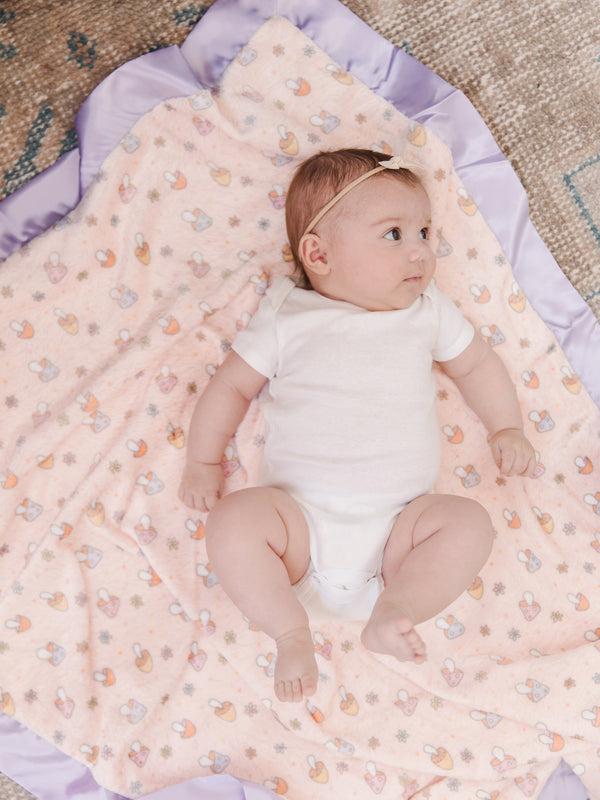 Ju Ju Be Ultra-Soft Thick Reversible Baby Blanket - Mushy Love