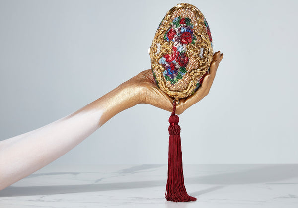 judith leiber 60th Anniversary Celebration Egg Filigree Savonnerie (Limited Edition 1970's)