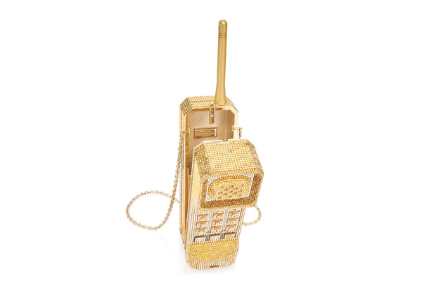 Judith Leiber Brick Phone Call Me - Designer Judith Leiber Phone-Shaped Handbag Clutch