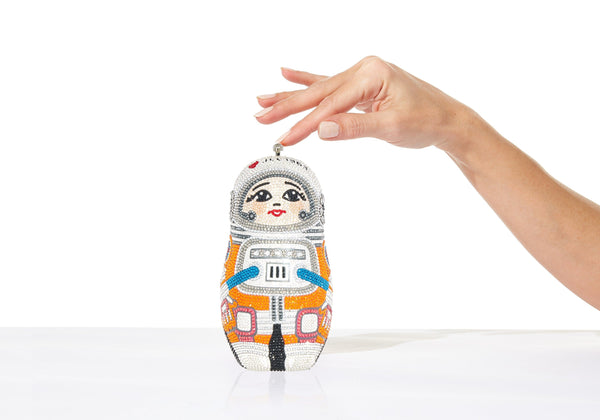 judith leiber Astronaut Crystal Clutch Bag