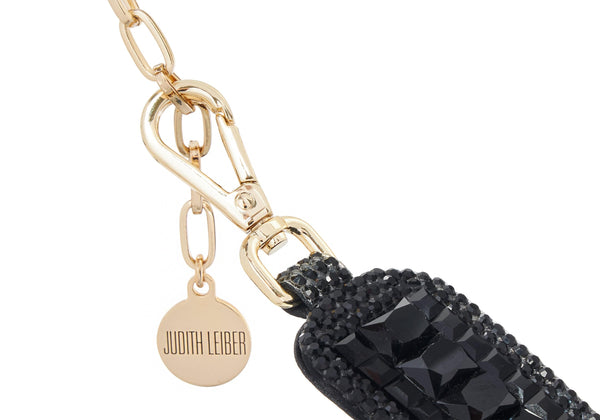 Judith Leiber Baguette Deco Gems Belt Black