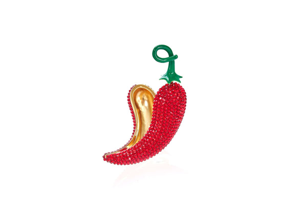 Judith Leiber Chili Pepper Pillbox Jalapeño