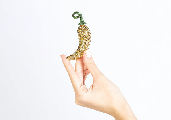 judith leiber Chili Pepper Pillbox Serrano