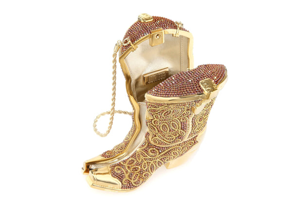 Judith Leiber Cowboy Boot Austin Brown