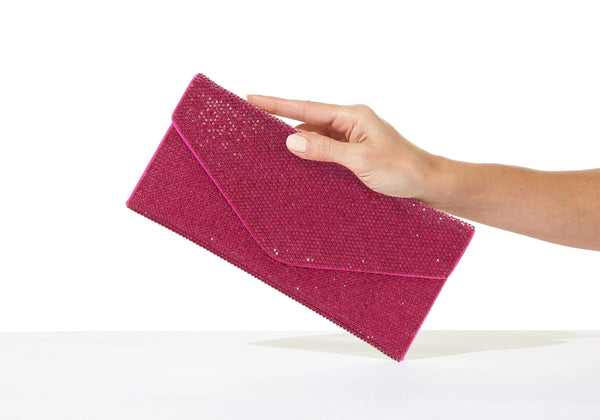judith leiber Crystal Envelope Fuchsia