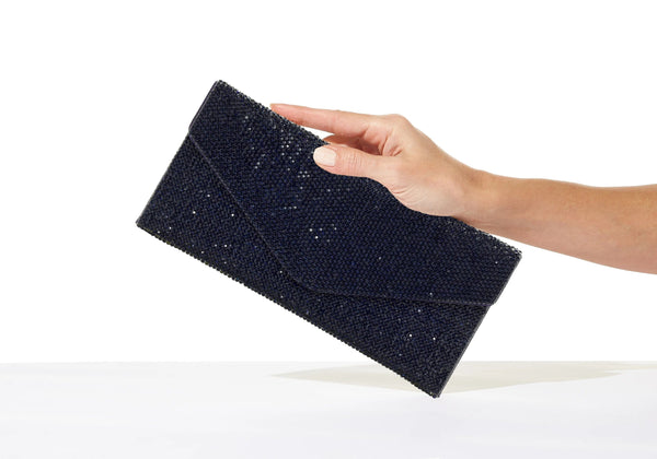 judith leiber Crystal Envelope Navy