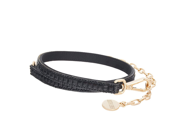 Judith Leiber Deco Squares Belt Black