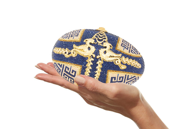 judith leiber Dragon's Egg Dragon Realm Navy