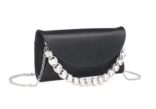 Judith Leiber Envelope Taylor Satin Black