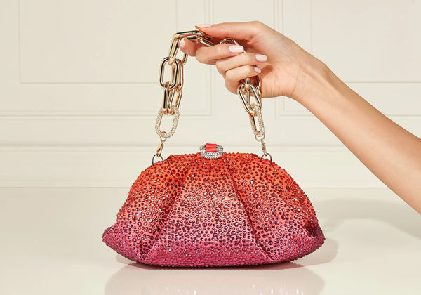 judith leiber Gemma Crystal Caviar Gradient Flame