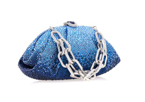 Judith Leiber Gemma Crystal Caviar Gradient Ocean