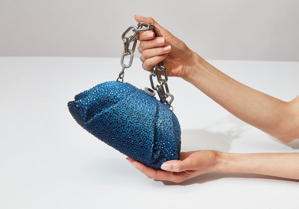 judith leiber Gemma Crystal Caviar Gradient Ocean