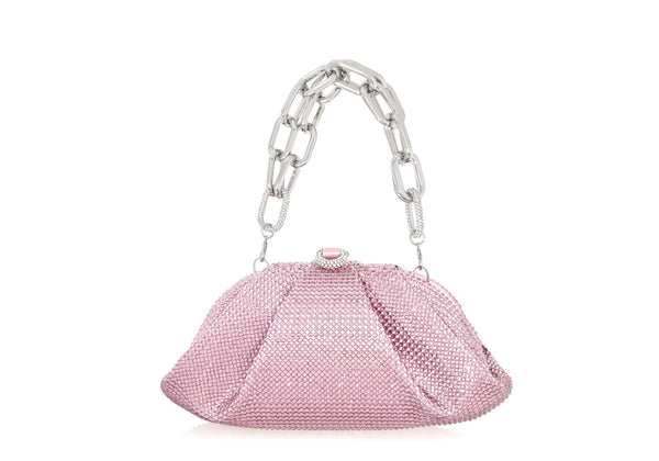 Judith Leiber Judith Leiber Gemma Crystal Light Amethyst Bag