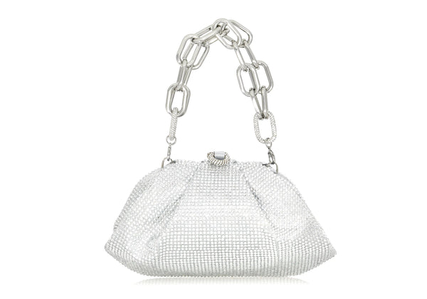 Judith Leiber Gemma Crystal Silver