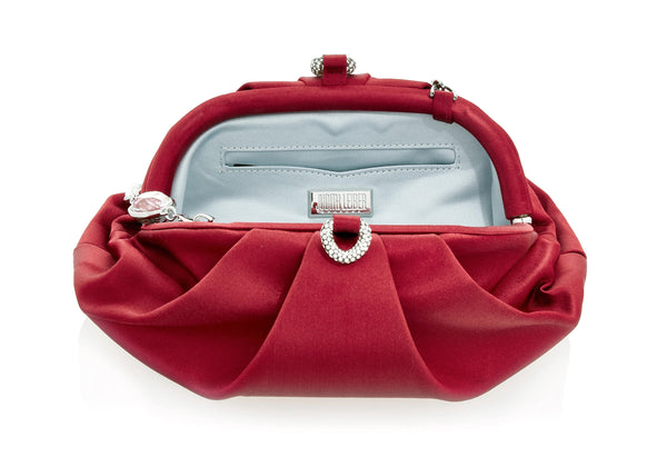 Judith Leiber Gemma Satin Crimson