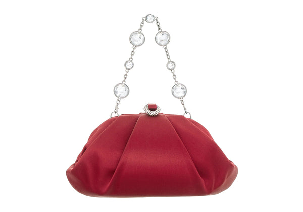 Judith Leiber Gemma Satin Crimson