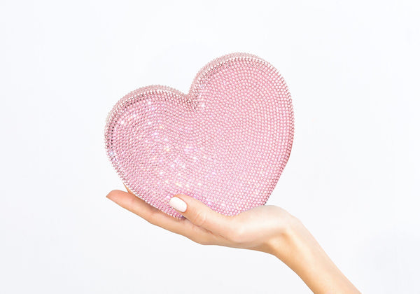 judith leiber Heart Clutch Pink Designer Bag