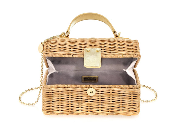 Judith Leiber Isla Wicker Basket Natural