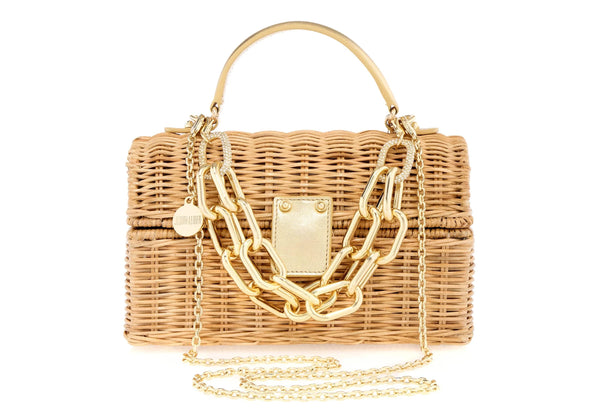 Judith Leiber Isla Wicker Basket Natural