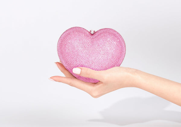 judith leiber L'Amour Petit Coeur Pink