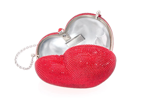 Judith Leiber L'Amour Petit Coeur Red