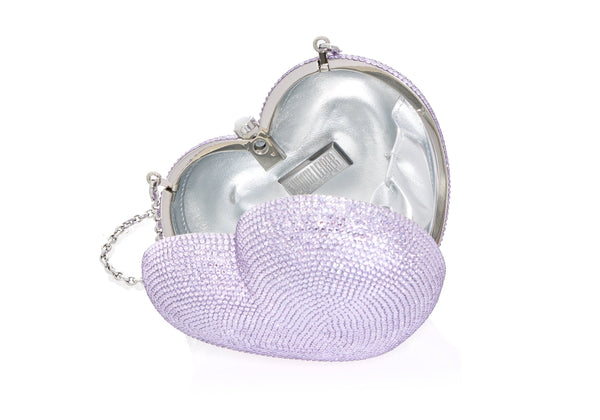 Judith Leiber L'Amour Petit Coeur Violet