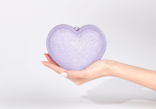 judith leiber L'Amour Petit Coeur Violet
