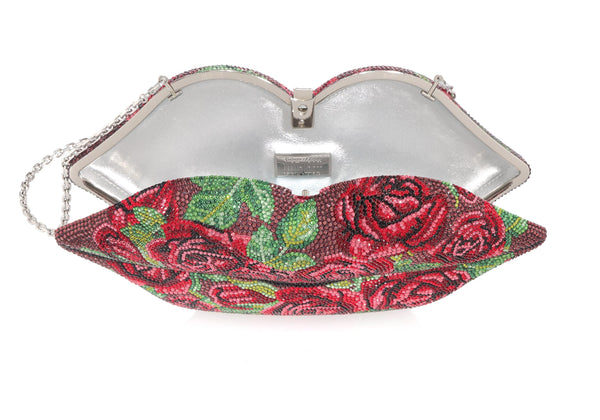 Judith Leiber Lips Red Roses