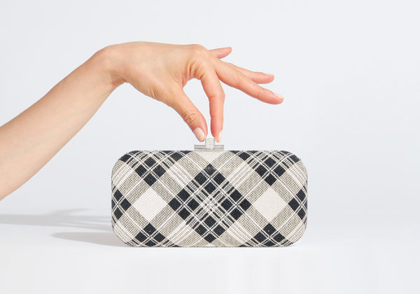 judith leiber Long Slide Bias Tartan