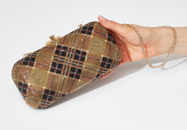 judith leiber Long Slide Bias Tartan