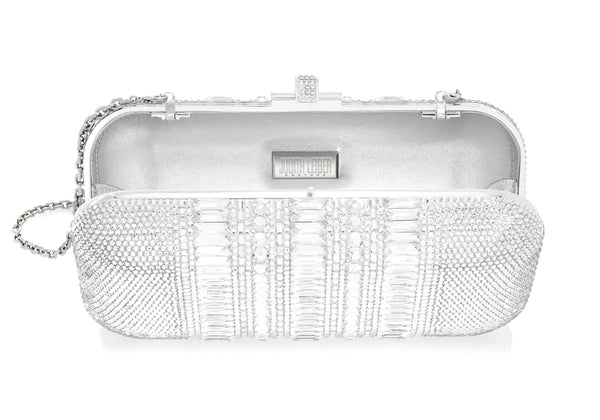 Judith Leiber Long Slide Gems Silver