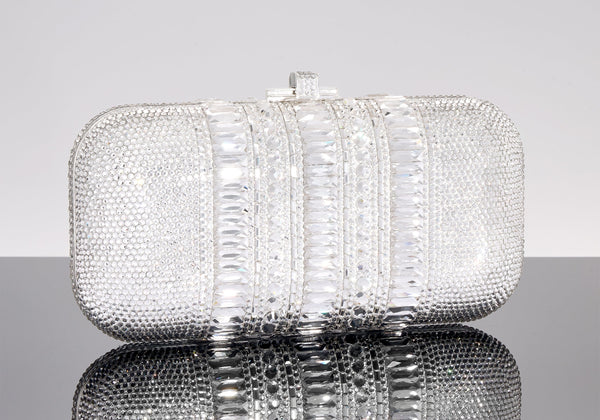 Judith Leiber Long Slide Gems Silver