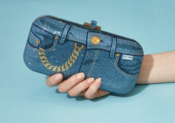 judith leiber Long Slide Jeans Blue