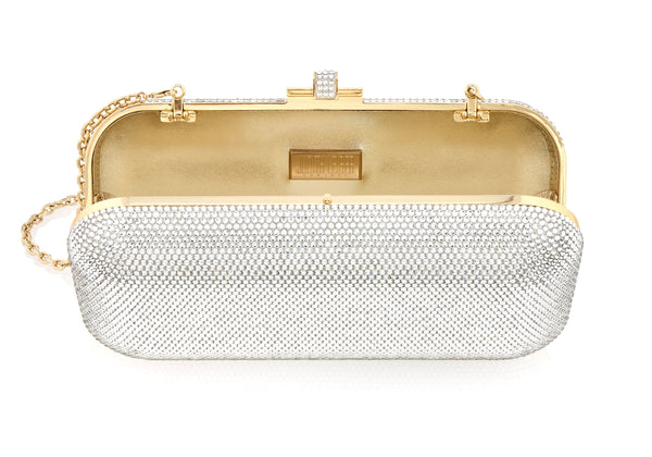 Judith Leiber Long Slide Silver